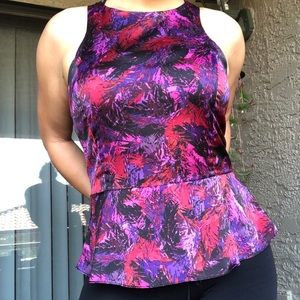 Colorful Peplum Top
